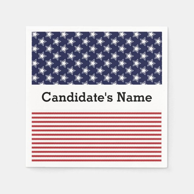 Serviettes En Papier Papier électoral patriotique (Devant)