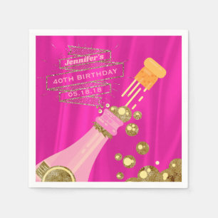 Serviettes En Papier Papier élégant de fête d'anniversaire de Champa