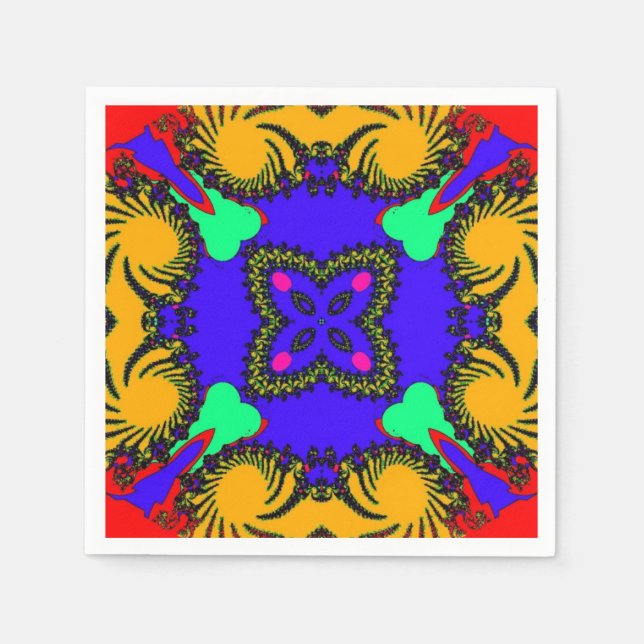 Serviettes En Papier Papier Kaleidoscope Napkin (Devant)