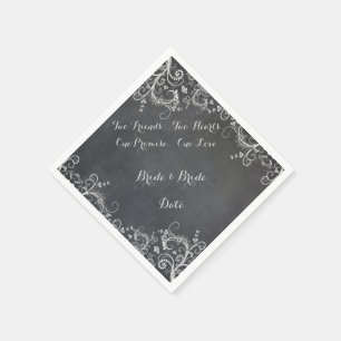 Serviettes En Papier Papier Mariage Gay Chalkboard Design