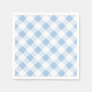 Serviettes En Papier Papier Motif bleu En vichy À damiers