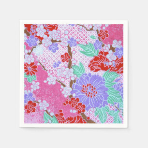 Serviettes En Papier Papier Motif Sakura japonais