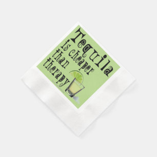SERVIETTES EN PAPIER PAPIER NAPKINS - TEQUILA, MOINS CHER QUE LA THÉRAP