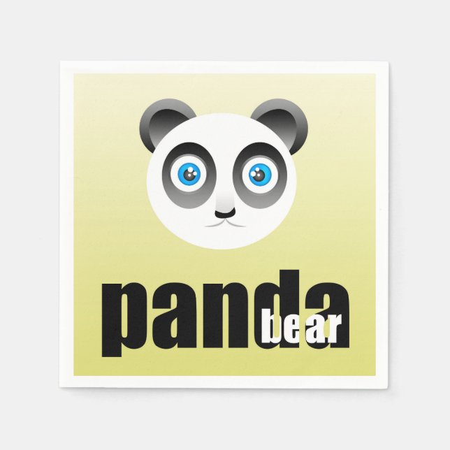 Serviettes En Papier Papier Panda Bear (Devant)