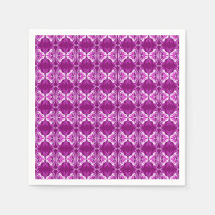 Serviettes En Papier Papier peint Art Déco motif - violet et blanc