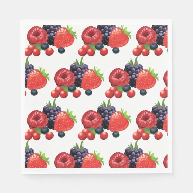 Serviettes En Papier Papier-serviettes Berry (Devant)