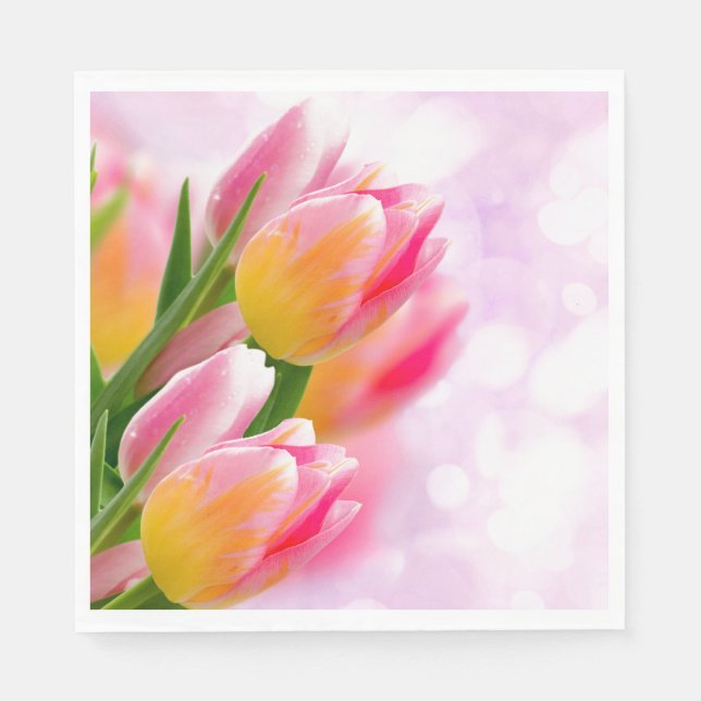 Serviettes En Papier Papier serviettes-tulipes (Devant)