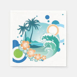 Serviettes En Papier Papier Surf de l'île
