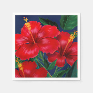 Serviettes En Papier Paradis tropical Hibiscus hawaïen