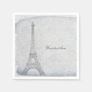 Serviettes En Papier Paris Tour Eiffel Mariage Vintage Elégant Chic