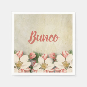Serviettes En Papier Partie vintage élégante de Bunco de fleur