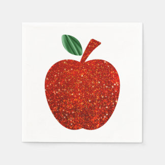 Serviettes En Papier Parties scintillant Red Apple Napkin
