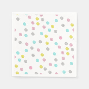 Serviettes En Papier Pastel Pois
