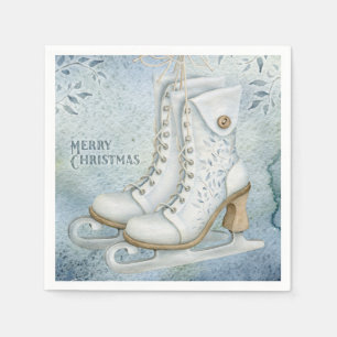 Serviettes En Papier Patinage sur glace de Noël