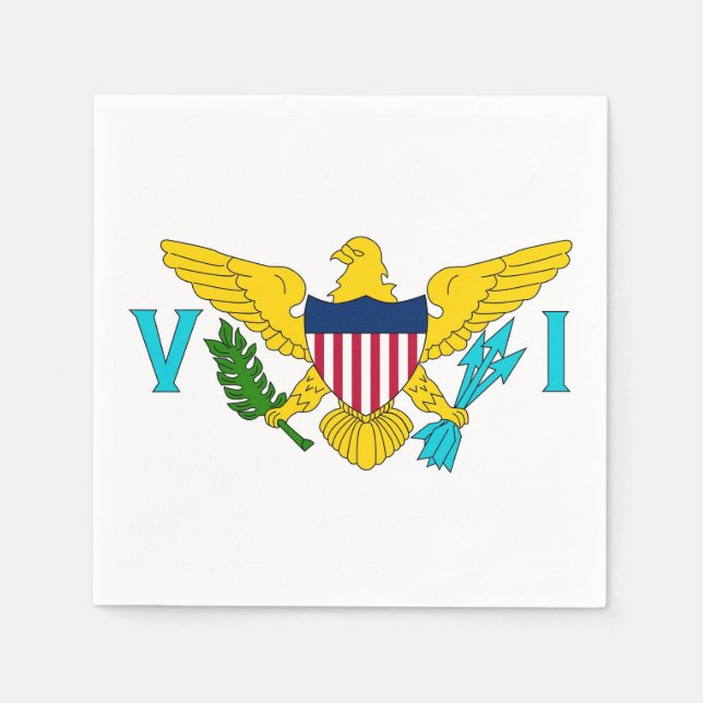 serviettes en papier patriotique avec drapeau des  (Devant)
