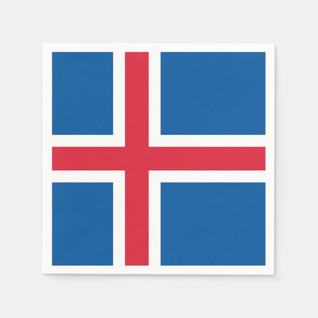 Serviettes en papier patriotique avec drapeau d'Is (Devant)