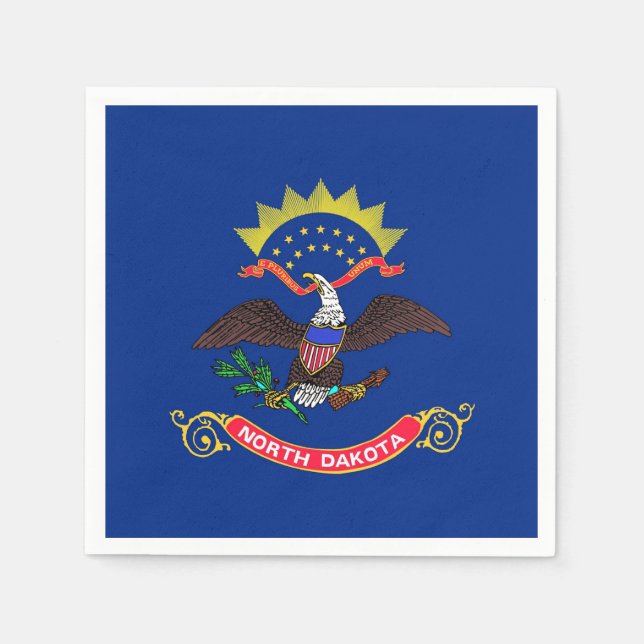 Serviettes en papier patriotique avec drapeau du D (Devant)