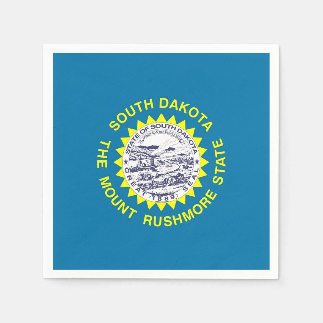 Serviettes en papier patriotique avec drapeau du D (Devant)