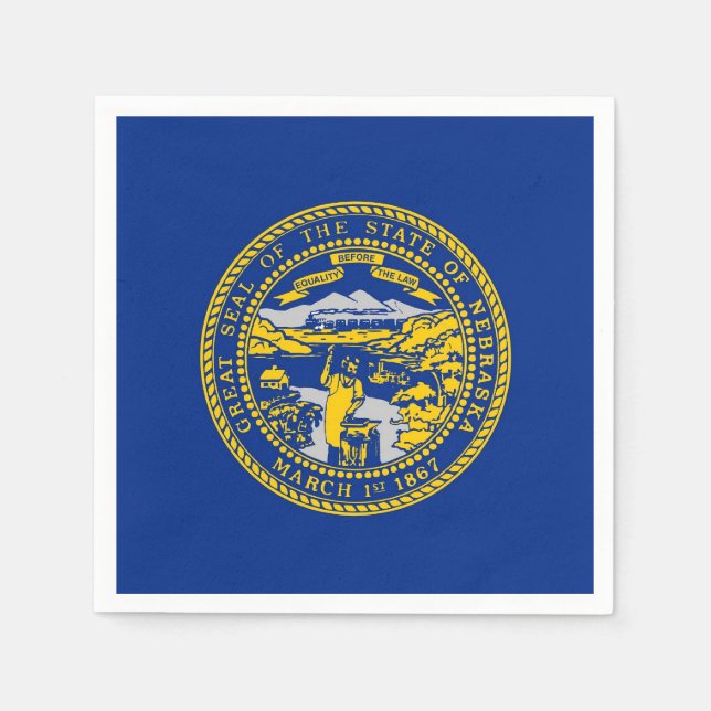 Serviettes en papier patriotique avec drapeau du N (Devant)