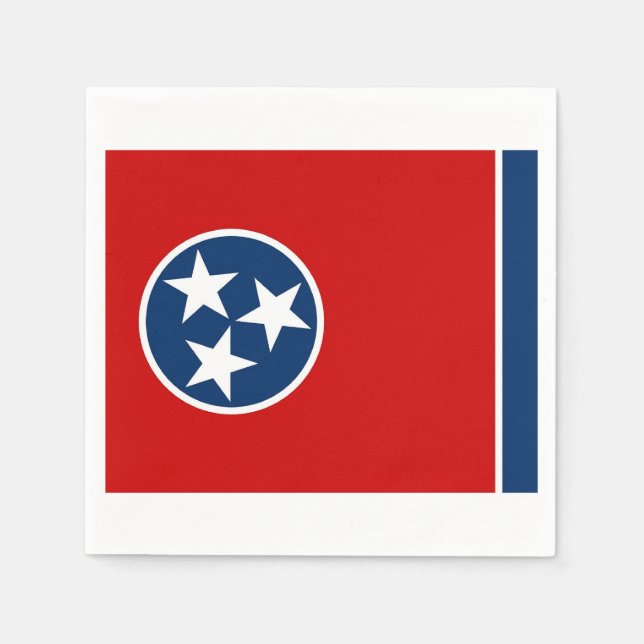 Serviettes en papier patriotique avec drapeau du T (Devant)