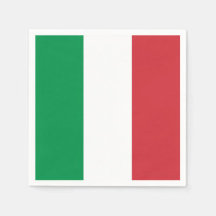 Serviettes en papier patriotique avec drapeau ital