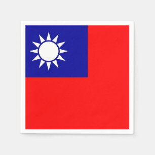 Serviettes en papier patriotique avec drapeau taïw
