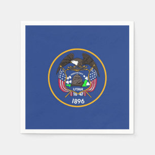 Serviettes en papier patriotique avec drapeau Utah