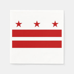 Serviettes en papier patriotique avec drapeau Wash