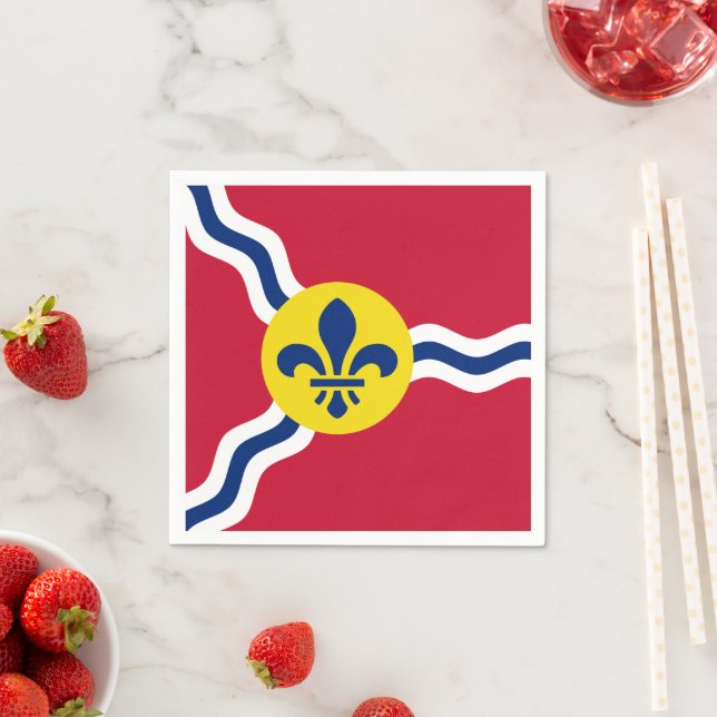Serviettes en papier patriotique, drapeau de St. L (En situation)