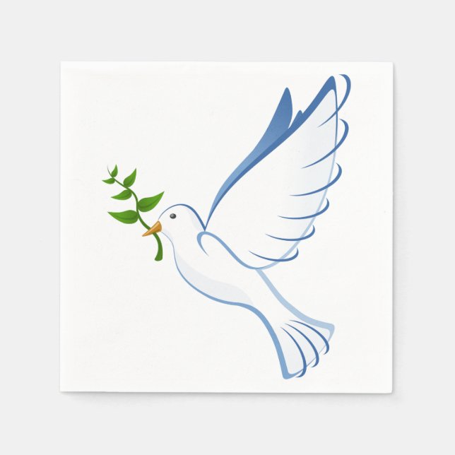 Serviettes En Papier Peace Dove Napkin (Devant)