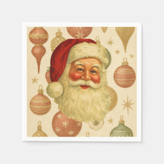 Serviettes en papier Père Noël vintage