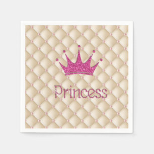 Serviettes En Papier Perles Chic Charmantes ,Tiare, Princesse,Pailleté
