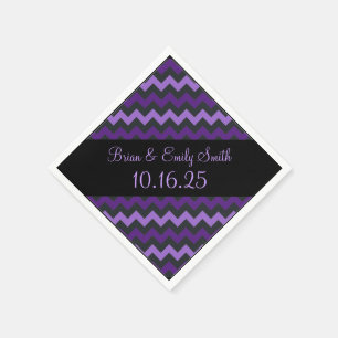 Serviettes en papier personnalisables en chevron v