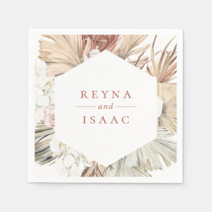 Serviettes en papier personnalisées Boho-Chic rust