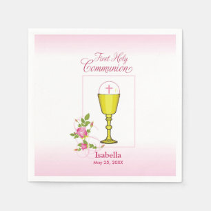 Serviettes En Papier Personnaliser le nom de fille rose Première commun