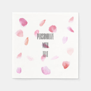 Serviettes En Papier Pétales Roses romantiques