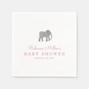 Serviettes En Papier Petit baby shower d'éléphant