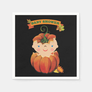 Serviettes En Papier Petits Baby showers Citrouilles