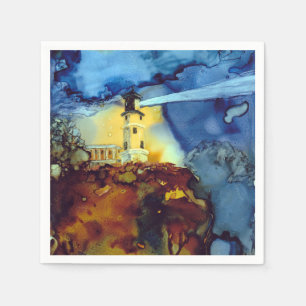 Serviettes En Papier Phare De Split Rock La Nuit