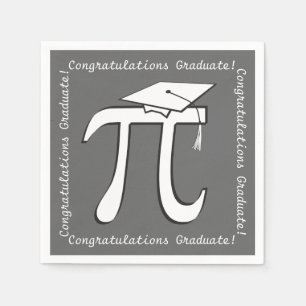 Serviettes En Papier Pi Graduation - Math Grad Papier à thème serviette