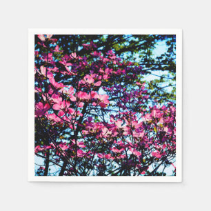 Serviettes En Papier Pink flowering Dogwood tree