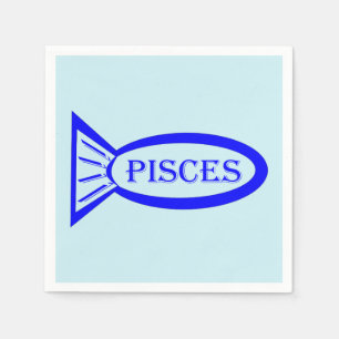 Serviettes En Papier Pisces Star Sign Poisson Papier de poisson Naples
