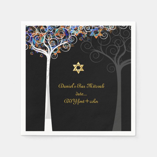 Serviettes En Papier PixDezines arbre de vie/mitzvah (Devant)