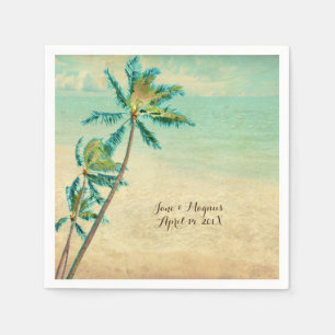 Serviettes En Papier PixDezines Vintage Tropical Beach