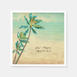 Serviettes En Papier PixDezines Vintage Tropical Beach