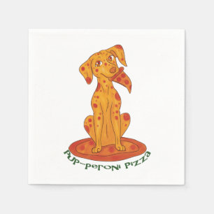 Serviettes En Papier Pizza Puppy