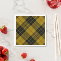Plaque noire jaune tartan MacLeod