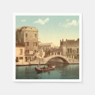 Serviettes En Papier Pont et canal, Venise, Italie