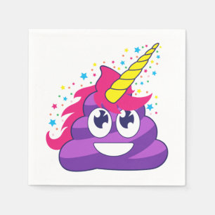 Serviettes En Papier Poop de l'Emoji Purple