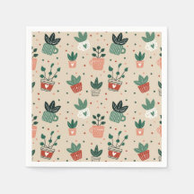 Serviettes en papier pour amoureux des plantes